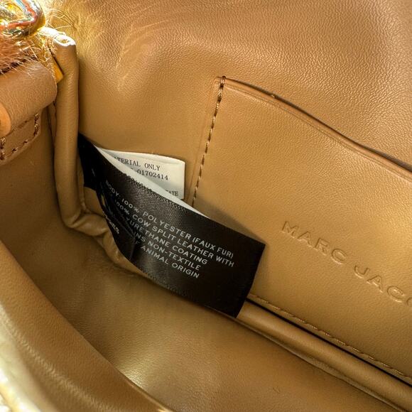 Marc Jacobs The Teddy J Marc Camel Brown Mini Handbag NEW Clutch Shoulder Bag - Picture 7 of 9